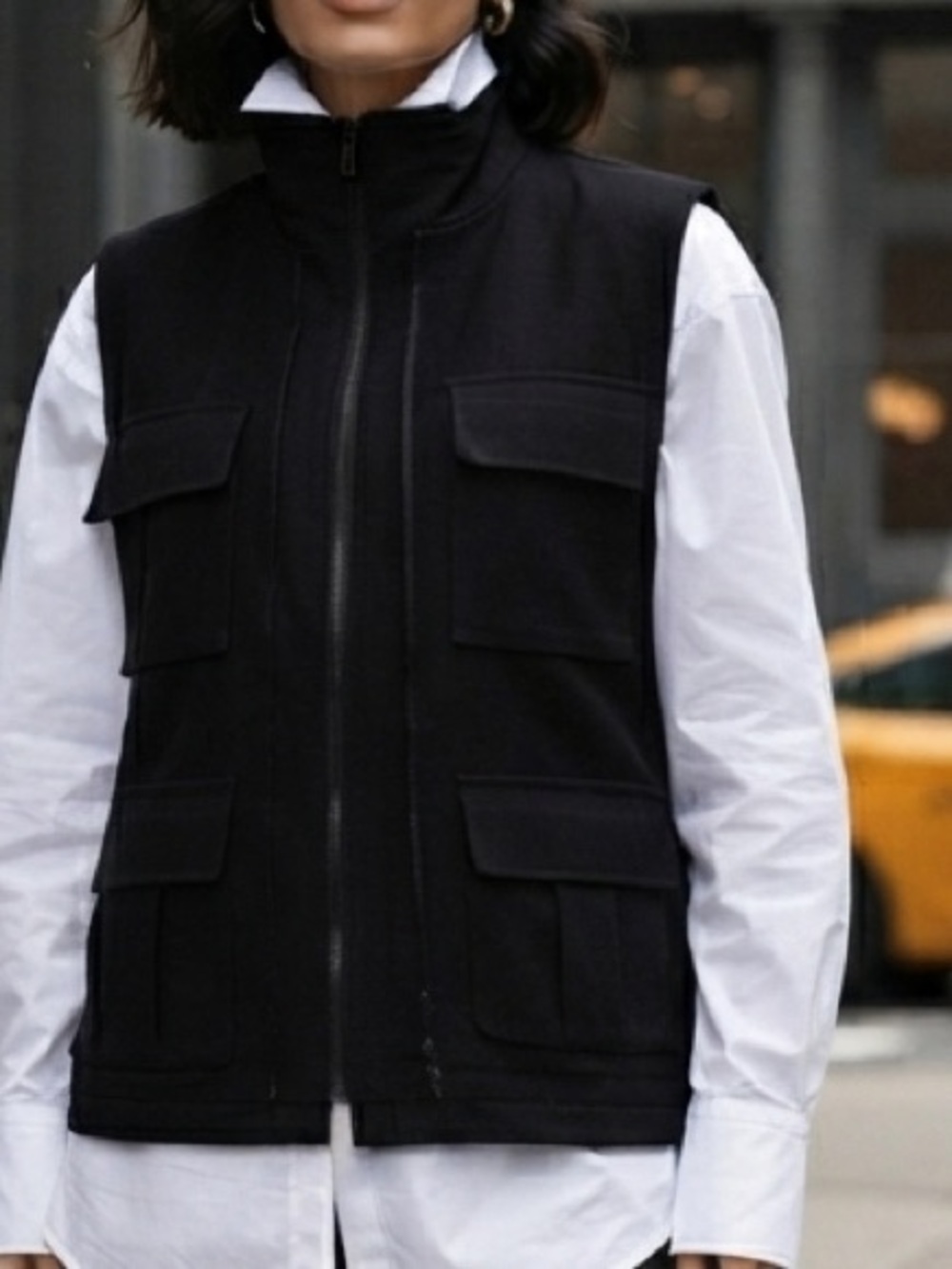 Sanctuary Clothing Los Angeles Black Utility Cargo Vest M Utility Blockette